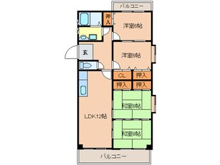 プラムハイツⅡの物件間取画像